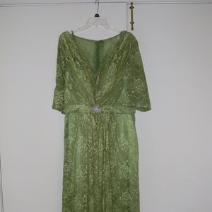 A-line V Neckline Mother of the Bride Dress